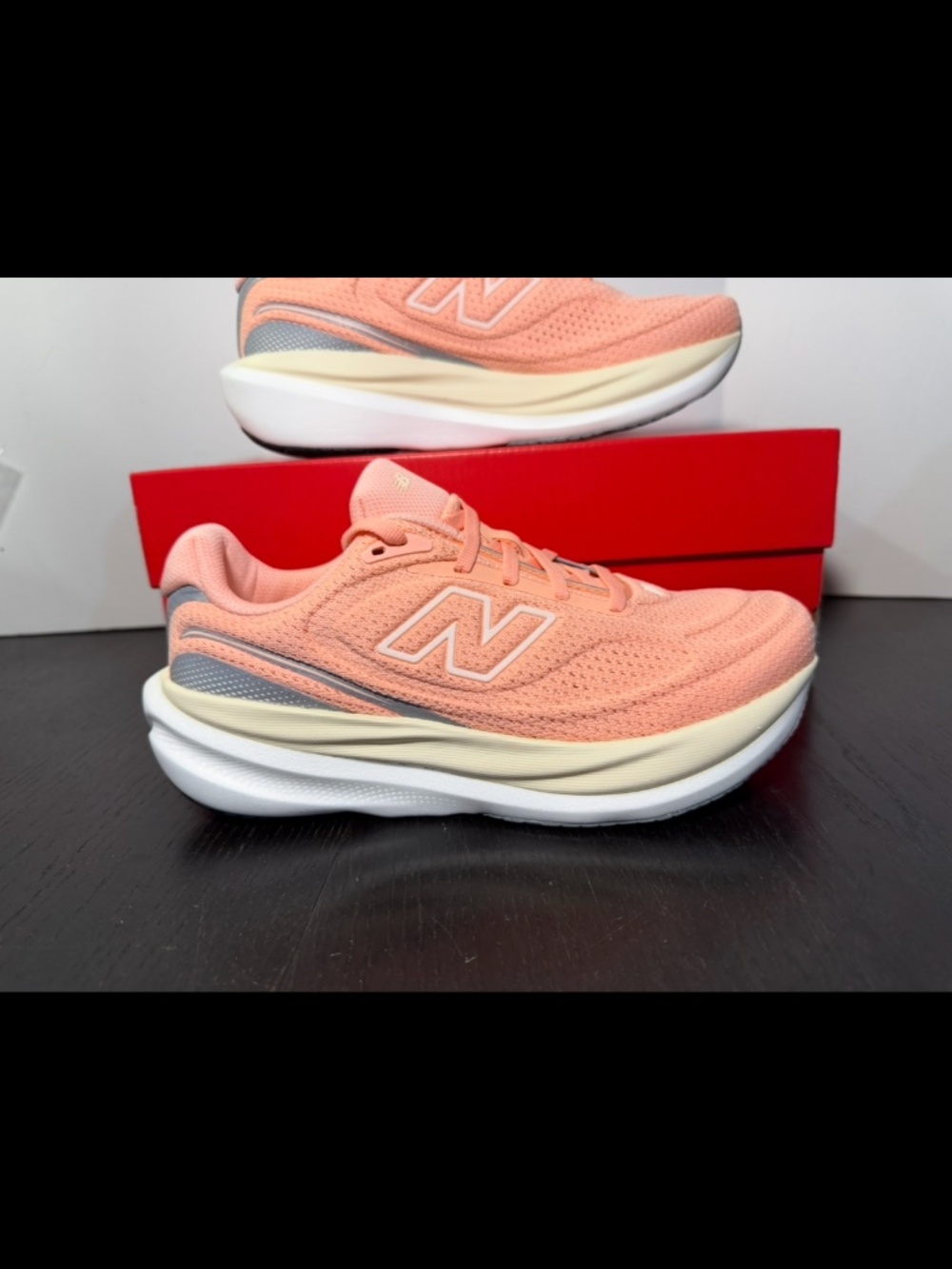 New Balance 1080v15 Running Shoes Sneakers Pink Lemonade/Angora Womans 7B